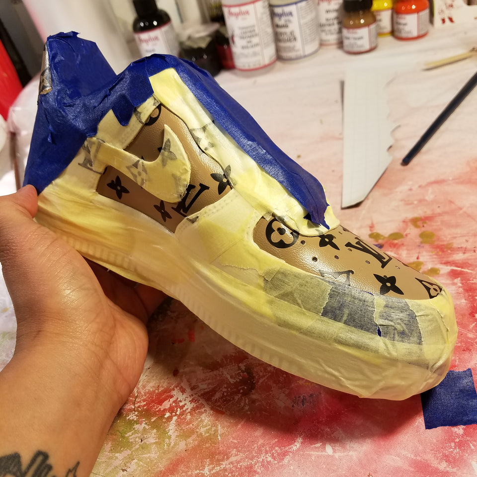 LV Drip Design - Custom Nike Air Force 1 Trainers – MattB Customs